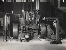 Le laboratoire de mécanique en 1945.