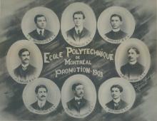 Mosaïque de la promotion de 1903 de l'École Polytechnique.