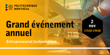 COMPLET - Grand évènement annuel : présentation d’une sélection de projets entrepreneuriaux novateurs issus de Polytechnique 