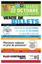 Vente de billets - BINGO CENTRAIDE