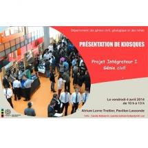 Programme de génie civil, projet intégrateur I : Présentation de kiosques