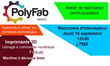 PolyFab - Shape your ideas // 18 sept.