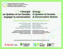 Assurer l'avenir énergétique du Québec et du Canada: 2e Symposium annuel Trottier sur l'ingénierie, l'énergie et la conception durables