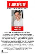 Conférence-Austérité : Pour une décroissance conviviale