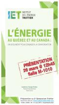 Présentation du livre blanc: L'énergie au Québec et au Canada: un document pour engager la conversation