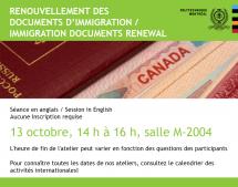 Renouvellement des documents d'immigration (Atelier en Anglais)