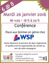 Conférence «Place aux femmes en génie chez WSP»