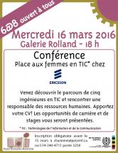 Conférence - Place aux femmes en TIC chez ERICSSON
