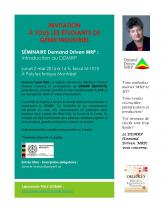 Invitation à tous les étudiants de génie industriel - Séminaire DDMRP : Introduction au DDMRP - Lundi 2 mai à 14 h - Entrée libre (Anglais)