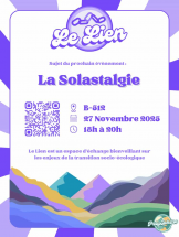 Atelier de discussion « Le lien » : « La solastalgie »