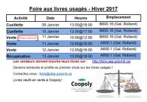 Foire aux livres - Hiver 2017