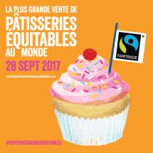 Vente de gâteaux avec ingrédients équitables