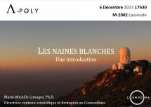 Conférence Astropoly : Introduction aux naines blanches