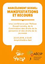 Harcèlement sexuel: manifestations et recours disponibles