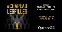 Volet Excelle Science du concours Chapeau, les filles!