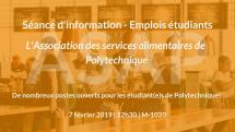 Séance d'information - Emplois étudiants à l'ASAP