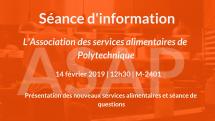 Séance d'information - Nouveaux services alimentaires