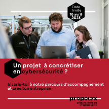 Inscription au parcours Entreprendre en cybersécurité