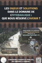 Conférence : Les enjeux et solutions dans le domaine de l'hydraulique. Que nous réserve l'avenir?