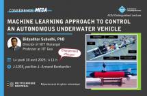 Conférence « Machine Learning Approach to Control an Autonomous Underwater Vehicle »