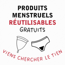 Distribution de produits menstruels réutilisables gratuits 