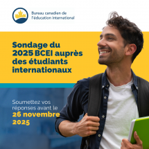 Sondage 2025 des personnes étudiantes internationales — Partagez votre expérience et courez la chance de gagner 1 000 $ !
