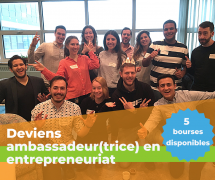 Bourses ambassadeurs(trices) en entrepreneuriat