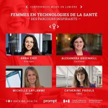 **En ligne** Femmes en Technologies de la Santé - Parcours inspirants, conférences virtuelles, offres de stages rémunérés