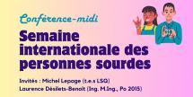 Midi-conférence : Semaine internationale des personnes sourdes