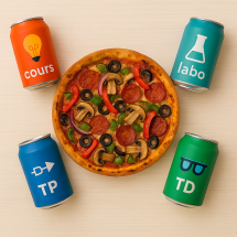 Dîner pédago-pizza pour personnes chargées de cours, TP, TD ou labo