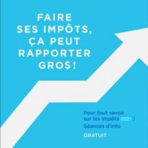 **En ligne** Séance d'information : Faire ses impôts, ça peut rapporter gros - Étudiante ou étudiant national(e)