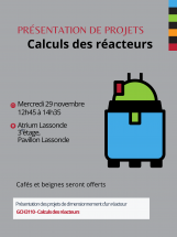 Présentation des projets de Calculs de réacteurs