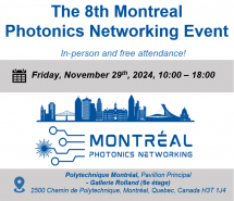 8e événement de Réseautage en Photonique de Montréal 