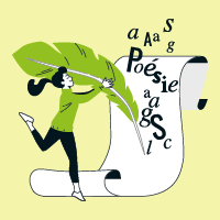 Séance de lecture de poésie à Poly