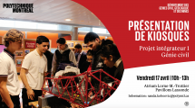 Projet intégrateur I en génie civil - Présentation des kiosques