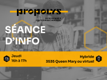 Séance d'info : concilier entrepreneuriat et études supérieures (FR/EN)