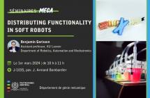 Séminaire MÉCA : Distributing functionality in Soft Robots