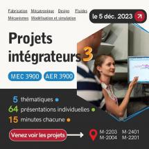 Présentations des projets intégrateurs 3 - génie mécanique et génie aérospatial