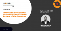 webinar : Innovation Ecosystems Performance Indicators : Review of the literature