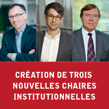 Création de trois nouvelles chaires de recherche institutionnelles à Polytechnique Montréal