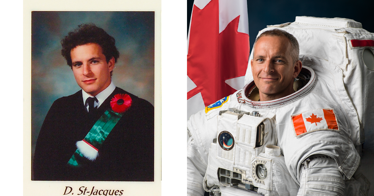 David Saint-Jacques en 1993 et 2018 David Saint-Jacques en 1993 et 2018