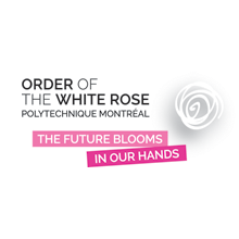 Logo of the Order of the White Rose of Polytechnique Montréal