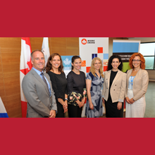 François Bertrand, Danika Goosney, Kirsty Duncan, Sarah Dorner, Rachel Bendayan, Annie Ross (Photo : Denis Bernier Photographe)