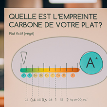 Mesure de l'empreinte carbone des repas à la table chaude de la cafétéria de Polytechnique Montréal. (Photo : Caroline Perron)