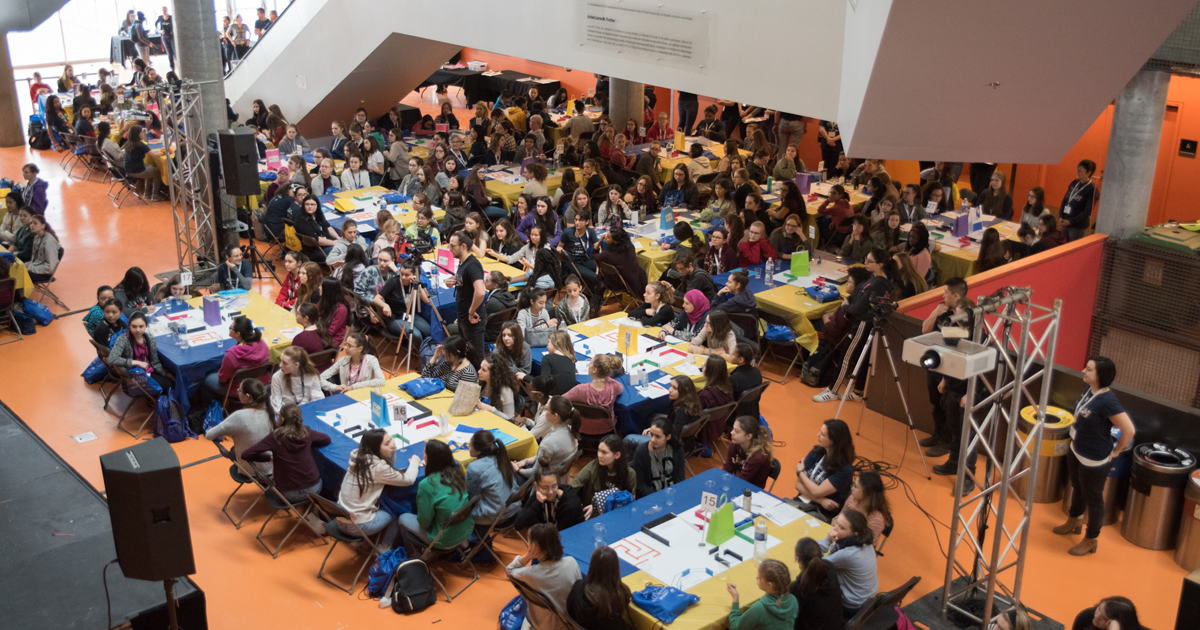Des participantes à l'événement Les filles et les sciences, un duo électrisant! à Polytechnique Montréal Des participantes à l'événement Les filles et les sciences, un duo électrisant! 2018 à Polytechnique Montréal