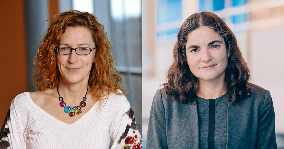 De gauche à droite : Annie Ross, directrice associée à la Direction de la formation et de la recherche de Polytechnique Montréal; Delphine Curié-Pernier, directrice des études supérieures de Polytechnique Montréal De gauche à droite : Annie Ross, directrice associée à la Direction de la formation et de la recherche de Polytechnique Montréal; Delphine Curié-Pernier, directrice des études supérieures de Polytechnique Montréal