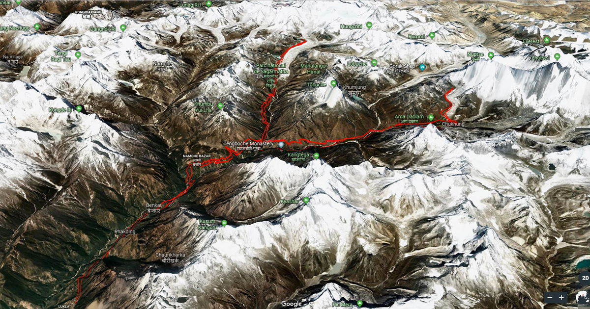Carte périple en Himalaya Carte périple en Himalaya