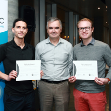 Gabriel Mangeat, Alain Bélanger et Benjamin De Leener.