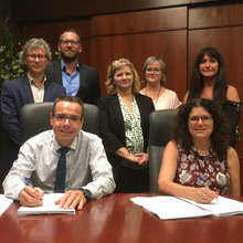 Signature de la nouvelle convention collective entre Polytechnique Montréal le SEBEP en 2018.