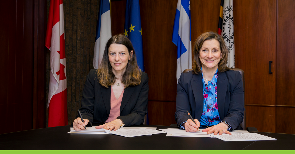 Laura Chaubard, directrice générale de l'École polytechnique, et Maud Cohen, directrice générale de Polytechnique Montréal. (Photo : Thierry du Bois) Laura Chaubard, directrice générale de l'École rolytechnique, et Maud Cohen, directrice générale de Polytechnique Montréal. (Photo : Thierry du Bois)